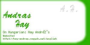 andras hay business card